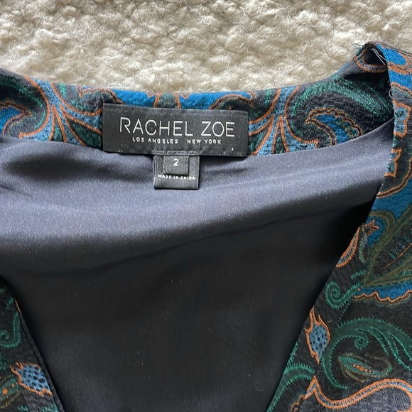 Rachel Zoe size 2 navy printed dress - Picture 2 of 4